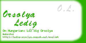 orsolya ledig business card